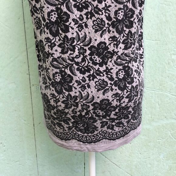 WD.NY Floral Print Tank Top With Satin Trim L - Picture 11 of 16